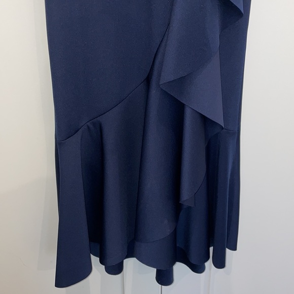 Navy Eliza J off the shoulder formal dress - Picture 5 of 6